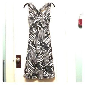 Tatyana Bettie Paige black white dress xs